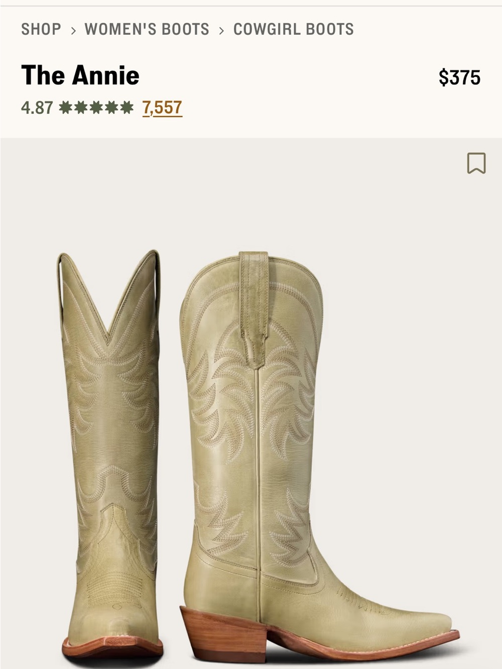 Tecovas Olive Lace-Up Western Boots - Picture 11 of 11